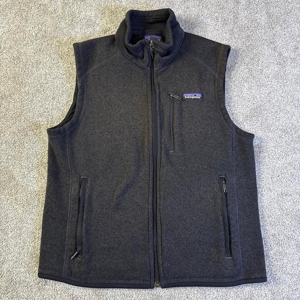 Patagonia Better Sweater Vest Black Fleece Outdoor Hiking Casual Layer